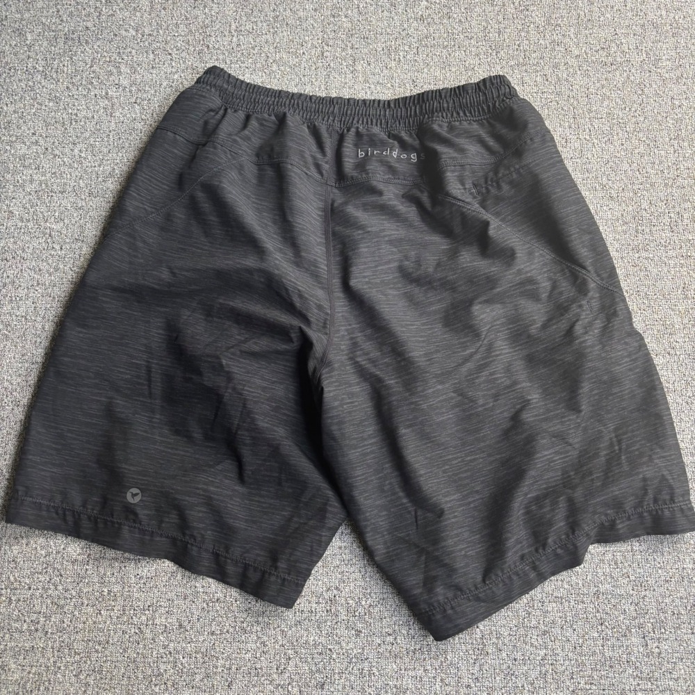 Birddogs Shorts Mens M Gym Athletic Charcoal Grey Space Dye Pink Liner 9"